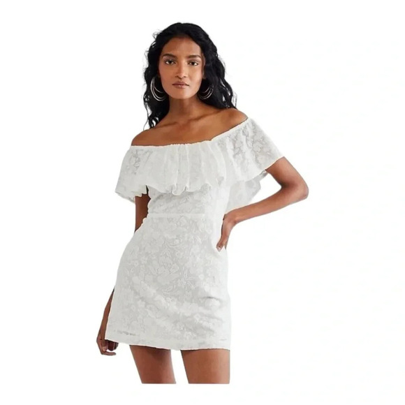 Free People Girl Crush Mini Dress Lace Butterfly Sleeve New with Tags Medium - Picture 1 of 13